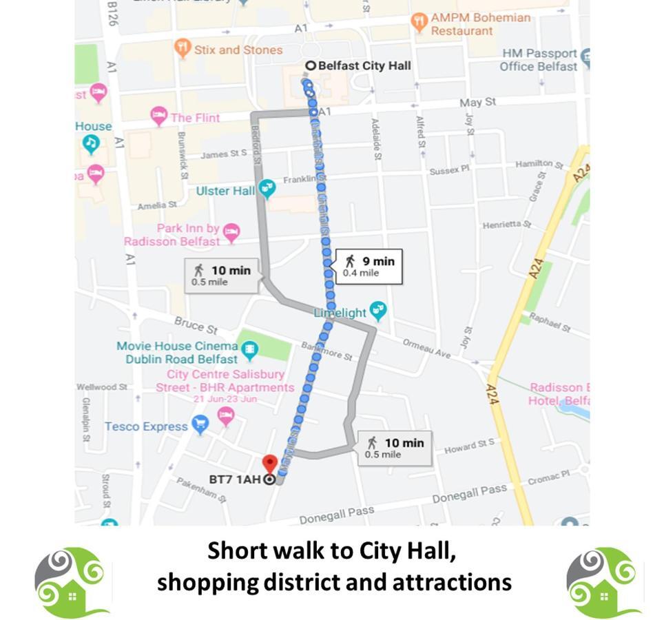 Perfect Central City Location - Parking - 3 Beds - 2 Bedrooms Belfast Dış mekan fotoğraf